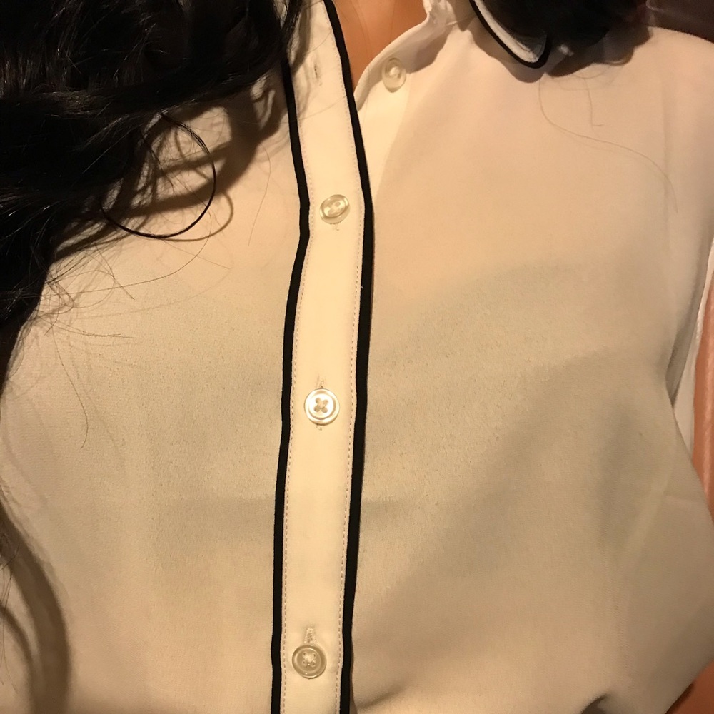 Women’s Black & White Sleeveless Blouse by ASOS Size 6